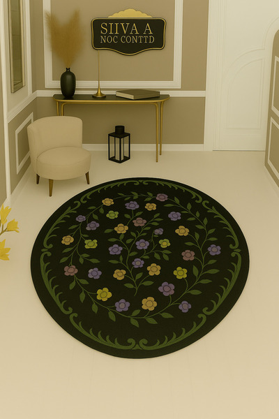 Rugs Modern Halı سجادة زخرفية على شكل زهرة من موسو، موديل mosso757