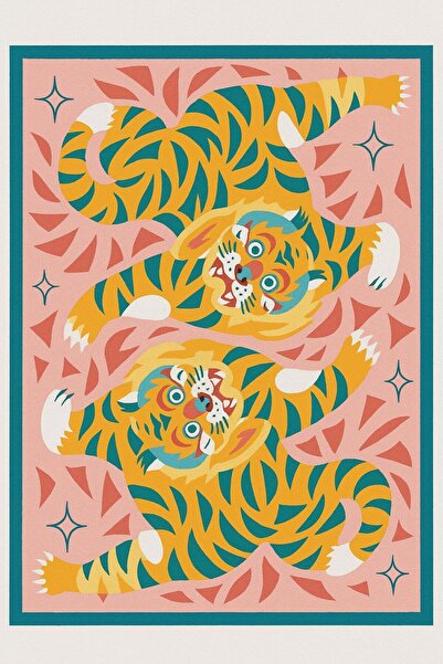 Rugs Modern Halı سجادة موسو متعددة الألوان بنمط النمرين وقاعدة منسوجة، سجادة ...