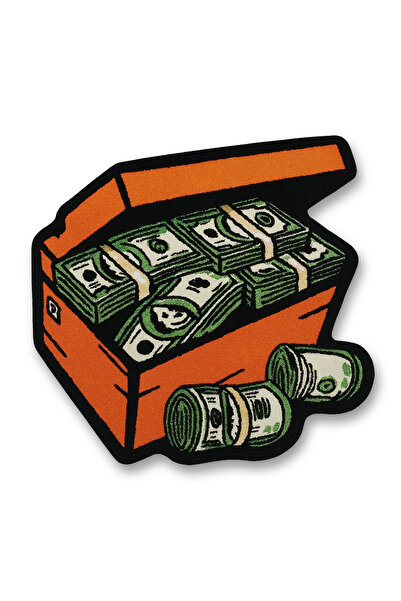 Rugs Modern Halı MOSSO Dolar Dolu Çanta Figürü Desenli Dokuma Taban Modern De...