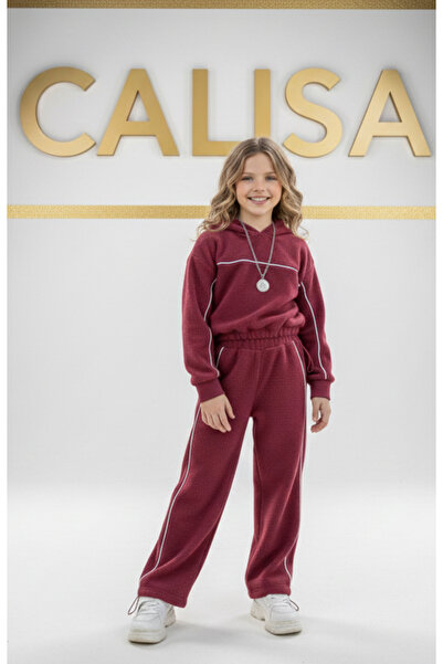 Calisa Winter Girl's Hooded Fleece Tracksuit Set