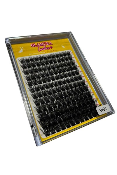 Glamura Lashes False Eyelashes Tufts – Silk Extensions, Model W01, Easy Application