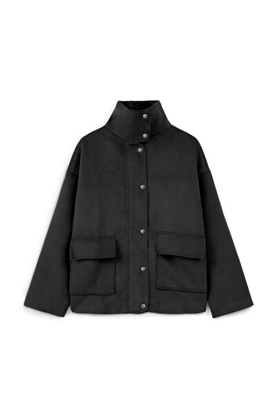praye Cargo Pocket Pack Cashmere Jacket Black