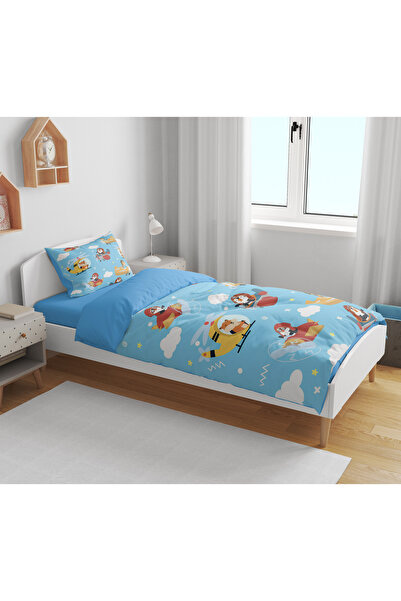 Erays Home Airplane and Animals Themed 3D Digital Printed Single Child Bedding Set Sleeping Set