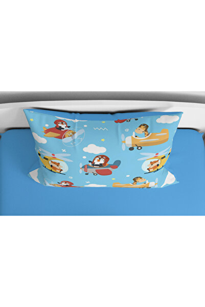 Erays Home Airplane and Animals Themed 3D Digital Printed Single Child Bedding Set Sleeping Set