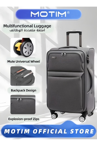 MOTIM Expandable Oxford Cloth Travel Luggage Softside Lightweight Durable Suitcase