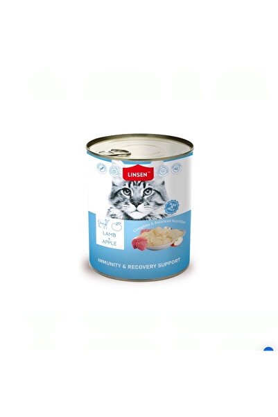 Lines Linsin Cat Food Cans Lamb with Apples in Jelly 375g