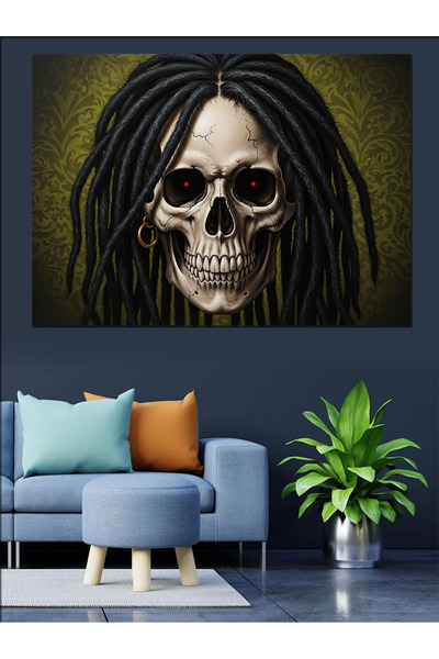 KanvasSepeti Pictură în ulei de înaltă calitate, înfricoșătoare, texturat Can...