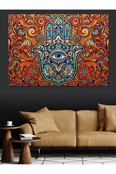 KanvasSepeti cu model Pictură în ulei de înaltă calitate Fatima'Nın texturat ...