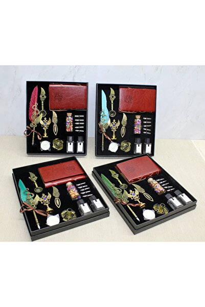 Genel Markalar Deri Defterli Ve Divit Hokka Seti Alk4724