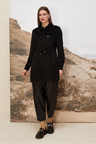 Alvina Velvet Tunic with Waist Tie 46245