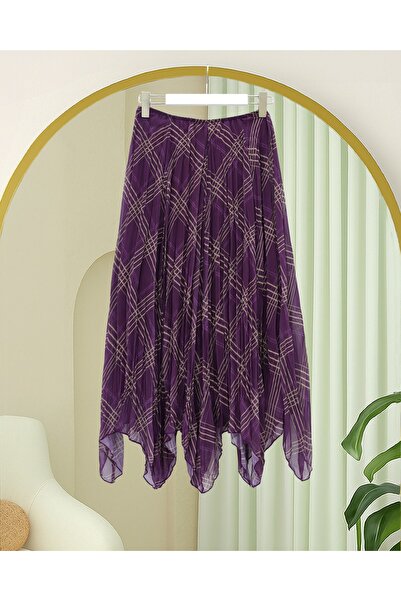 HİJABAYA Φούστα ασύμμετρης κοπής Φούστα από σιφόν με επένδυση