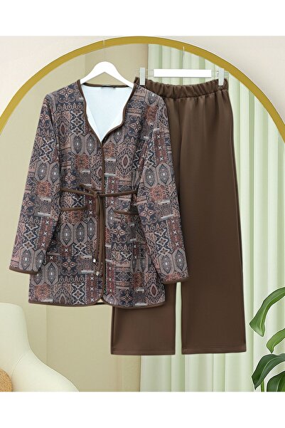 HİJABAYA Σετ κατάδυσης με δεμένη ζώνη στη μέση, διπλές τσέπες και σχέδια