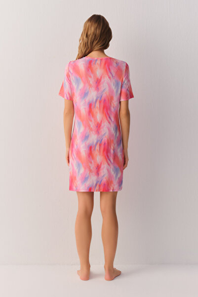 SUWEN Pink Shadows Günlük Elbise