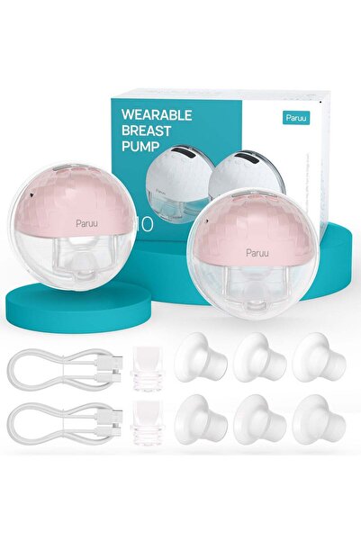 Paruu مضخة ثدي كهربائية قابلة للارتداء بدون استخدام اليدين مع 4 أحجام للشفة و...