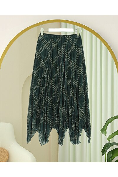 HİJABAYA Φούστα ασύμμετρης κοπής Φούστα από σιφόν με επένδυση