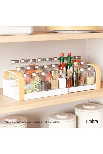 Genel Markalar BELLWOOD ÜÇ KATLI BAHARAT RAFI BEYAZ/DOĞAL