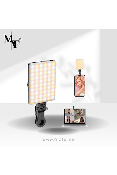 M.A&F's مصباح سيلفي محمول قابل لإعادة الشحن مزود بـ 60 مصباح LED من M.A&F (أسود)