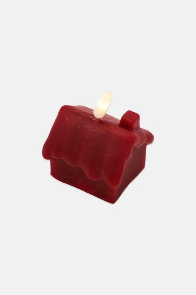 Muy Mucho House Led Wax Candle, Red