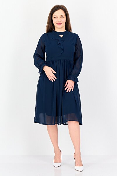 freesoul Women Plain Dress, Navy