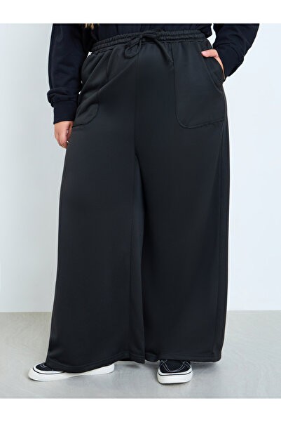 Styli Plus Size Wide Leg Knit Joggers