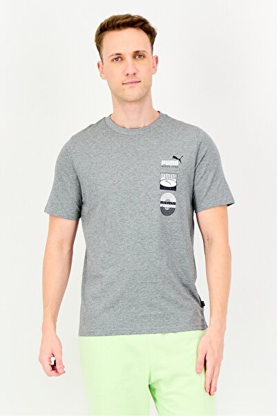 Puma Men Sportswear Fit Short Sleeve Outdoor T-Shirt, Grey
