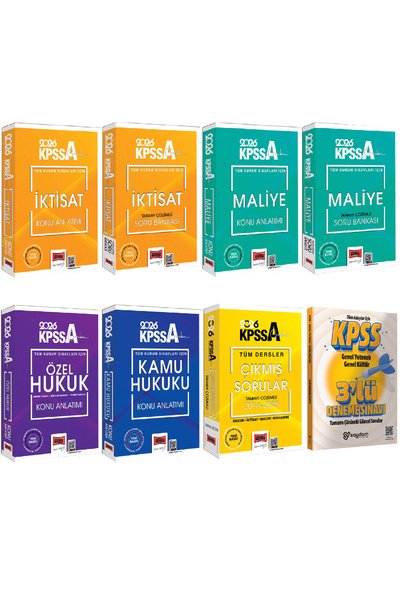 Yargı Yayınları 2026 KPSS-A Grubu Tüm Kurum Sınavları İçin İktisat-Maliye-Huk...