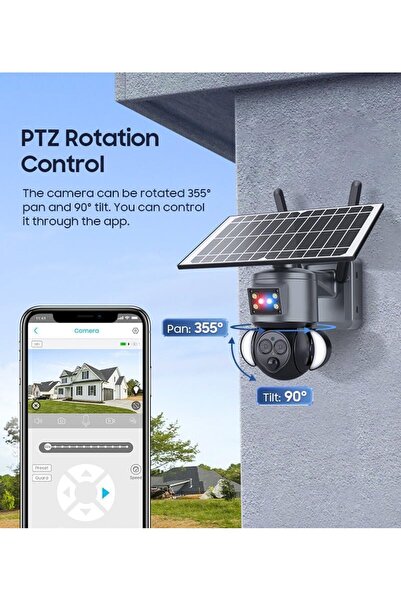 Generic CRONY ST-558-6MP-12X-4G Dual Lens Zoom Solar Battery Camera