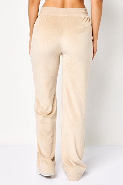 Juicy Couture Women Velvet Straight Pants, Beige