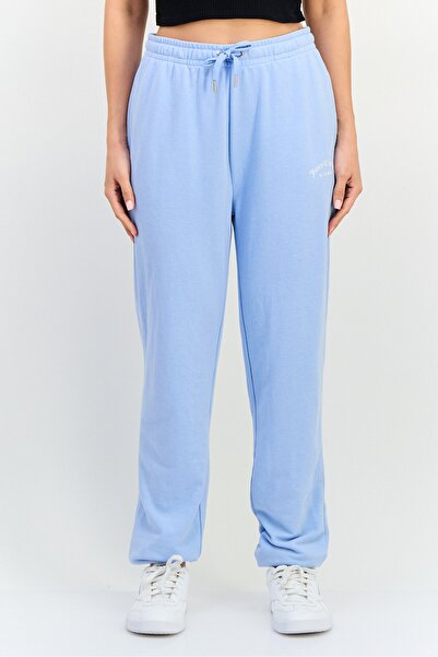 Juicy Couture Women Regular Fit Brand Logo Jogger Pants, Light Blue