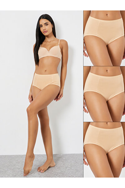 Styli Pack of 3 - Nude Full Coverage Cotton Briefs