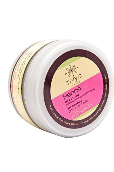 TIYYA حناء حلوة بالورد - بودرة طبيعية للشعر والجسم من منطقة تاتا، حناء عشبية بتلات الورد