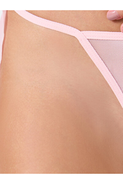 Take Two By Styli Ruffle Hem Detail Mesh Slip with Brief Set