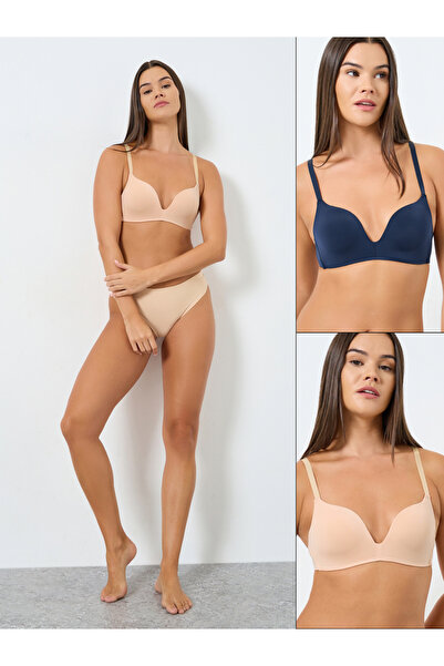 Styli Pack of 2 - Padded Non Wired Plunge Bra