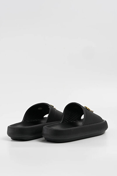 Ecrou Stone Detailed Open Slippers Black