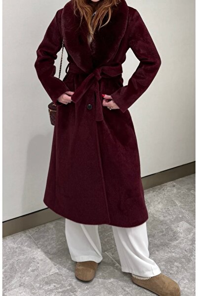 BZ BUTİK Fur Collar Coat