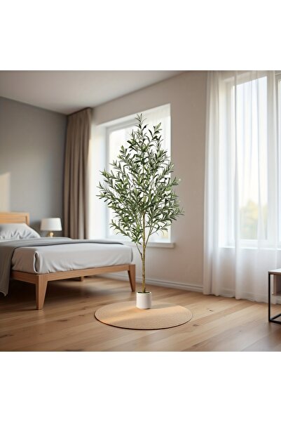 SCHENKERO شجرة زيتون اصطناعية عملاقة بطول 8 أقدام - أوراق وتوت واقعي للغاية