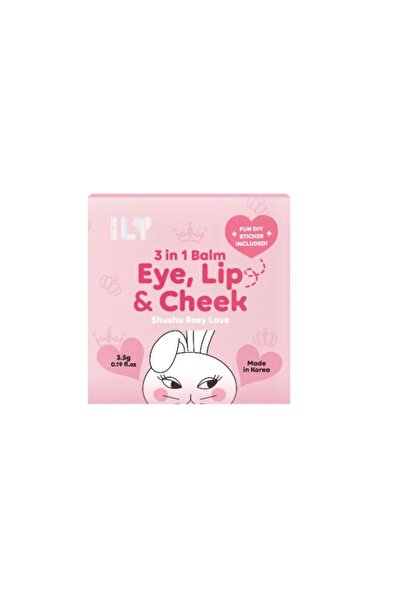 Ily By Jeong Family بلسم 3 في 1 للعين والشفاه والخدود SS031 شوشو روزي لوف