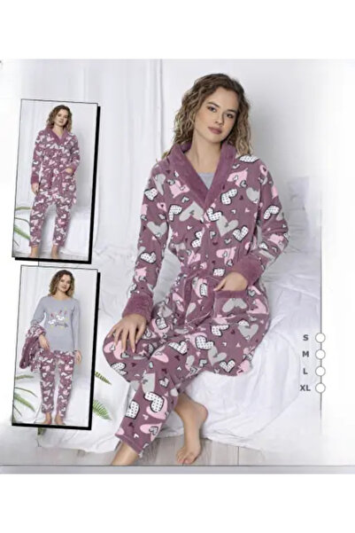 zahyat Women's Winter Home Robe - Soft and Comfortable