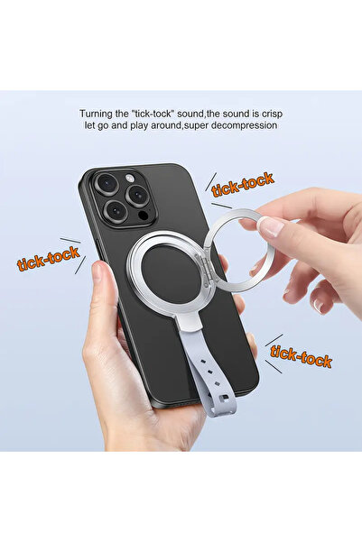 Generic Magnetic Phone Ring Holder – 360 Rotation, Strong Grip MagSafe Compatible Stand for iPhone Series