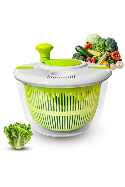 Arabest قطاعة سلطة للفواكه والخضروات، قطاعة خس، 5 لتر، أخضر