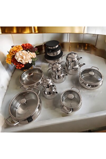 BARITCIOGLU Cookware Teapot Storage Containers 20 Piece Set