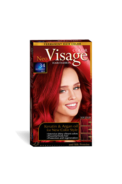 VİSAGE Vopsea de par Neo Keratin & Argan Oil 34 Intensive Red