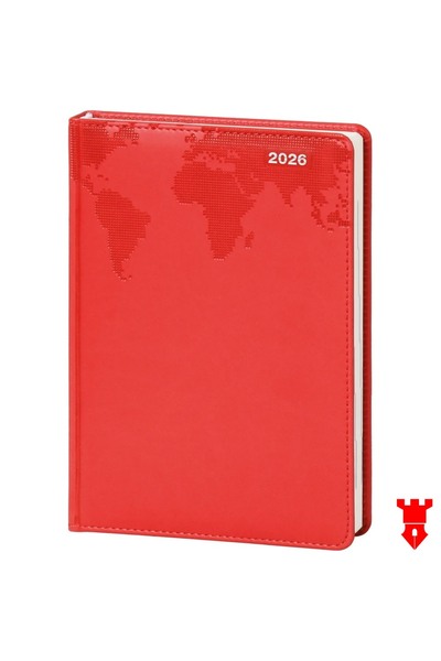 KALE PROMOSYON 2026 Agenda with World Map Image, 17X24