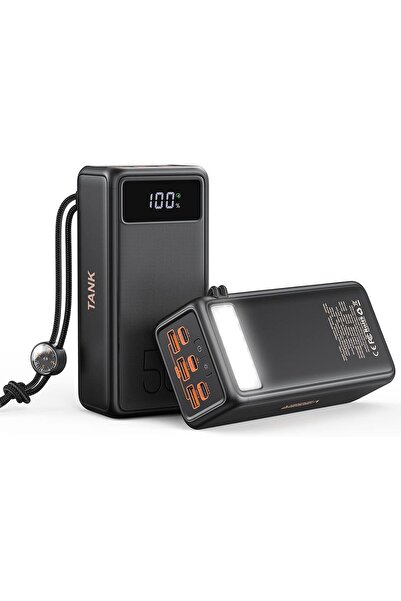 Veger Power Bank 56000mAh 130W PD/QC3.0 Portable Charger with LED Display, Flashlight & Compass