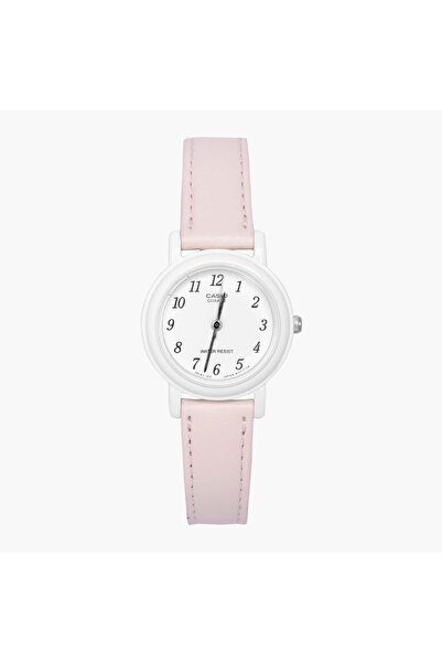 Casio Women's Pink Analog Leather Strap Watch -LQ-139L-4B2DF