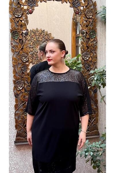 RMG Payet Paneled Plus Size Dress Black