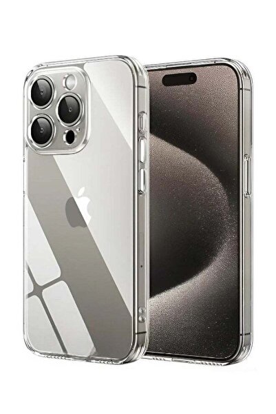 no markte جراب S-Top شفاف لهاتف iPhone 15 Pro Max - حماية من السقوط والخدوش، مقاوم للاصفرار، طبقتان