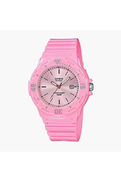 Casio Women's Pink Analog Resin Strap Watch -LRW-200H-4E4VDF