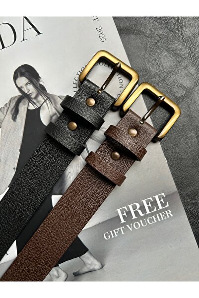 LİA KEMER Pachet de 2 curele cu model dreptunghiular Loyal pentru femei, cu c...