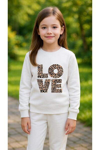 playwear Παιδικό Φούτερ LOVE με στάμπα για κορίτσια και αγόρια, με λαιμόκοψη ...